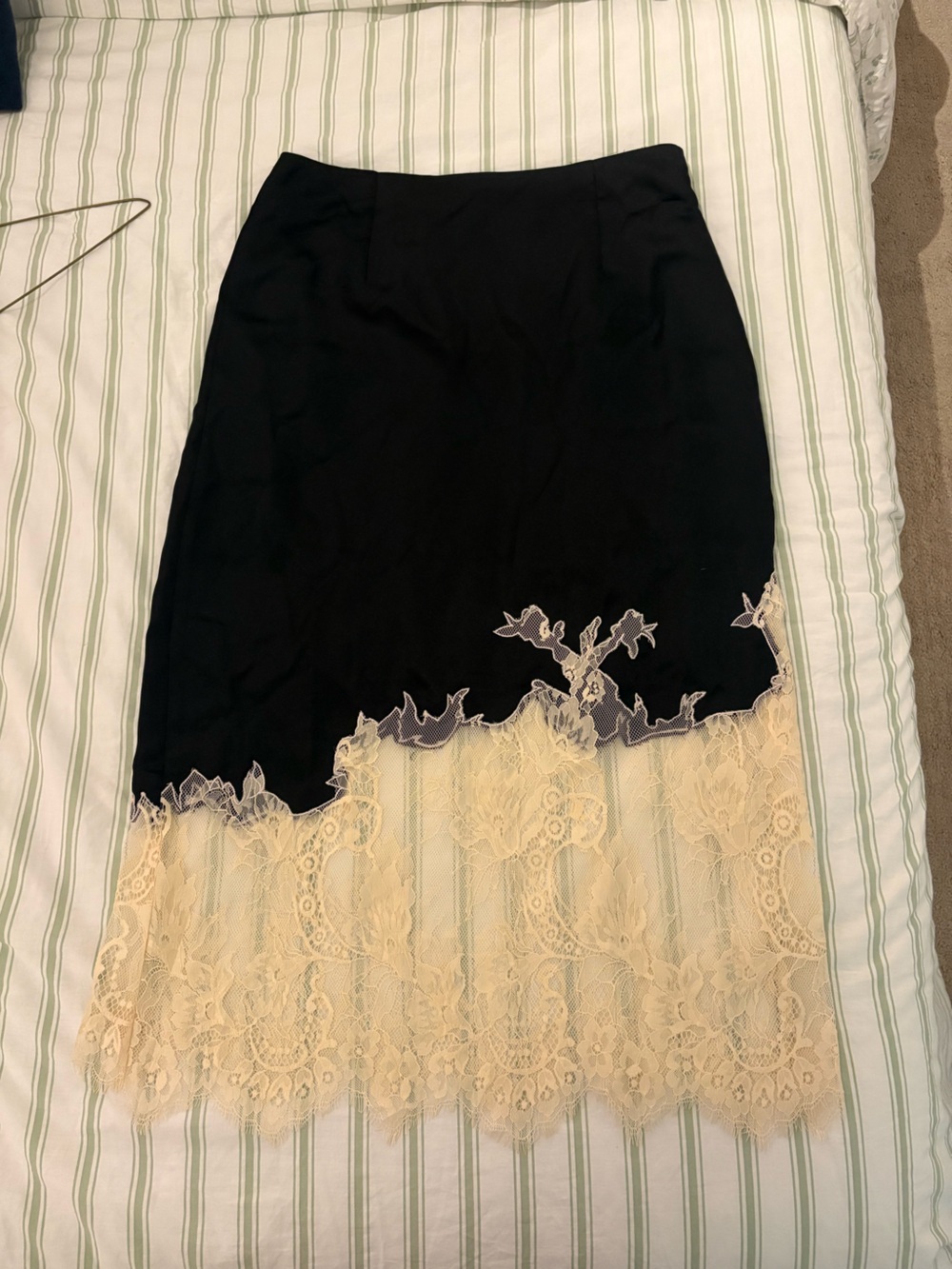 Böhme Satin and Lace Skirt